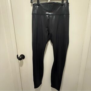 Fabletics Black Shimmer Leggings with Logo